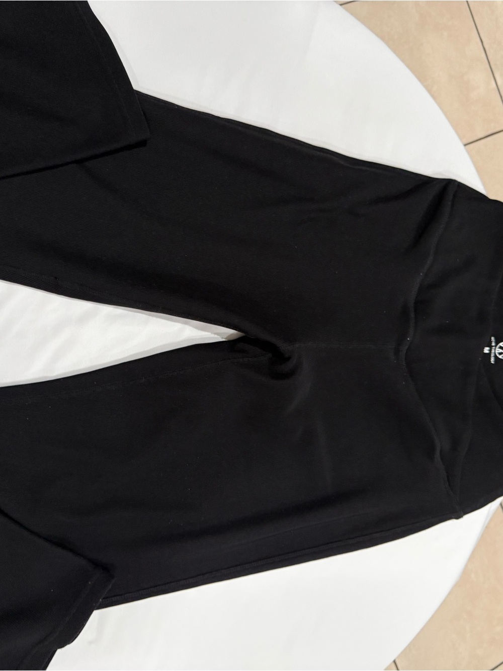 Black High-Rise Wide-Leg Leggings — Everyday Stretch Comfort